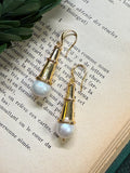Golden Pearl Drop Earring