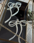 Big Bow Faux Pearl Earring