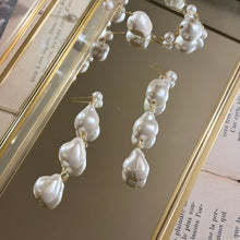 Load image into Gallery viewer, Faux Baroque Pearl Long Earring
