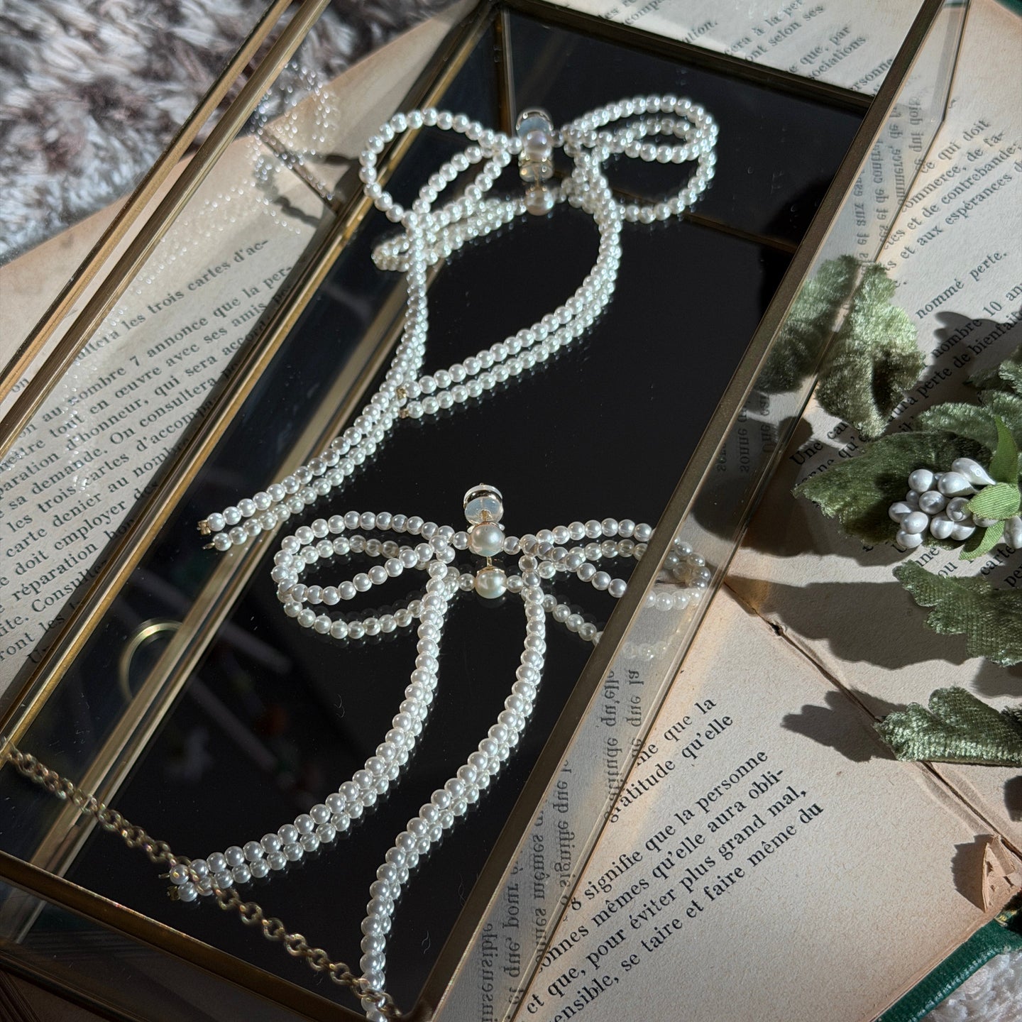 Big Bow Faux Pearl Earring