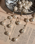 Faux Baroque Pearl Long Necklace