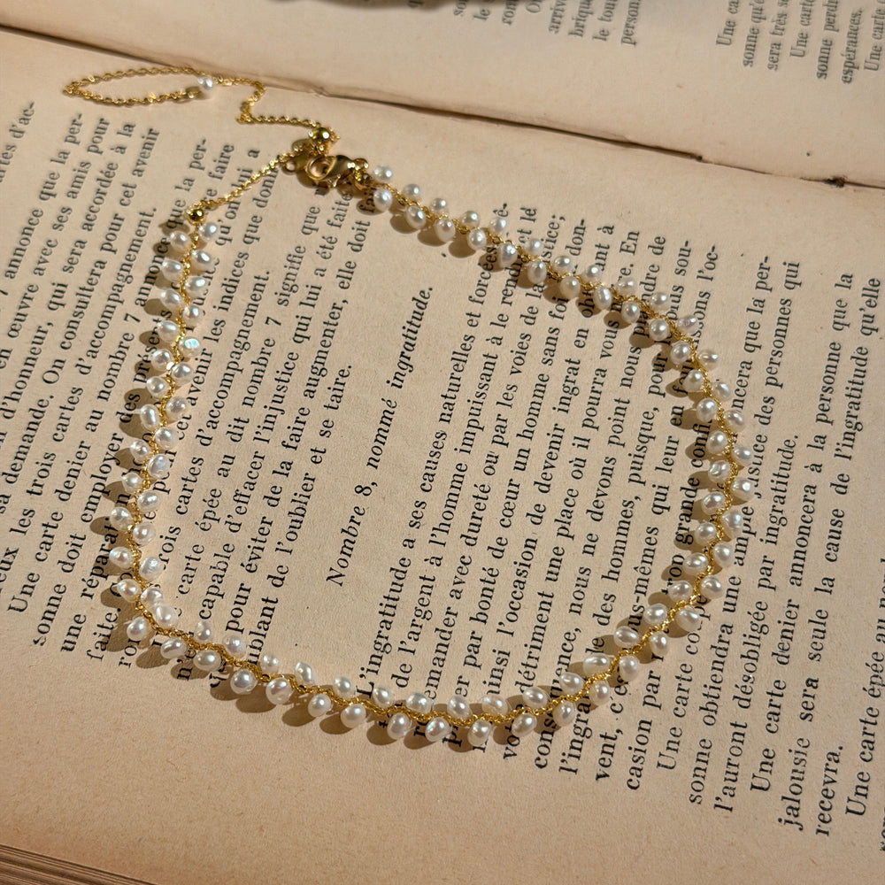 Pearl Lace Adjustable Necklace