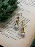 Golden Pearl Drop Earring