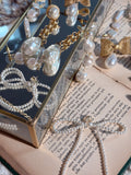 Big Bow Faux Pearl Earring
