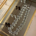 White Crystal Tassel Necklace