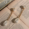 Long Chain Faux Pearl Long Earring
