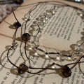 White Crystal Tassel Necklace