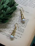 Golden Pearl Drop Earring