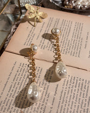 Load image into Gallery viewer, Long Chain Faux Pearl Long Earring
