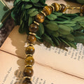 Tiger's Eye and Silver Obsidian Bracelet