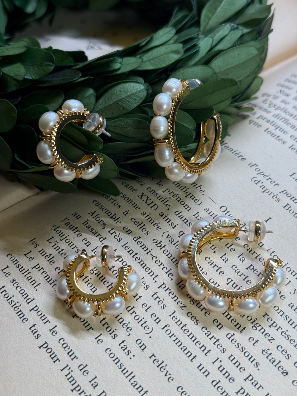Pearl Hoop Earring
