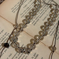 White Crystal Tassel Necklace