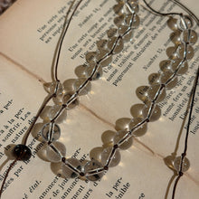 Load image into Gallery viewer, White Crystal Tassel Necklace
