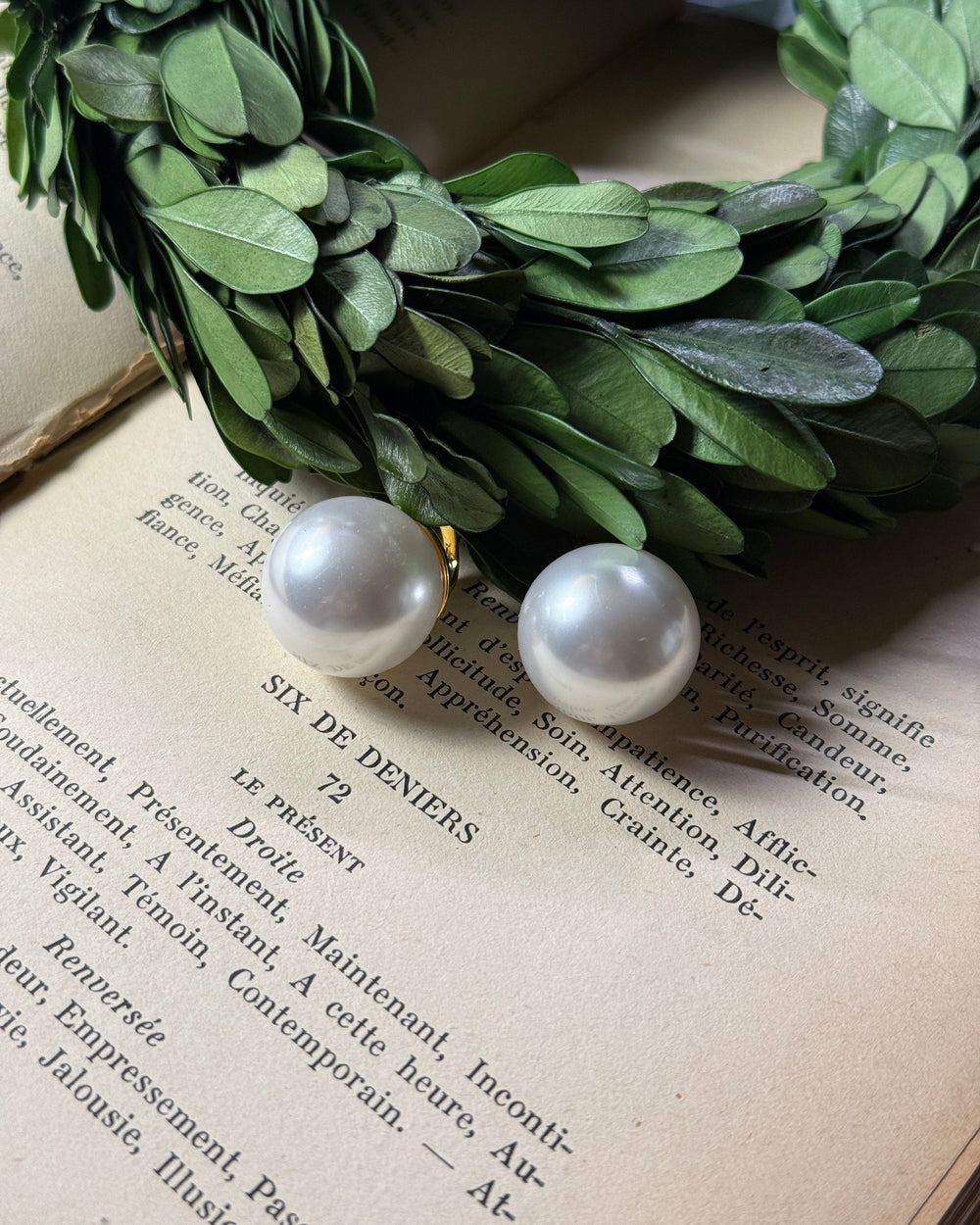 Big Faux Pearl Hoop