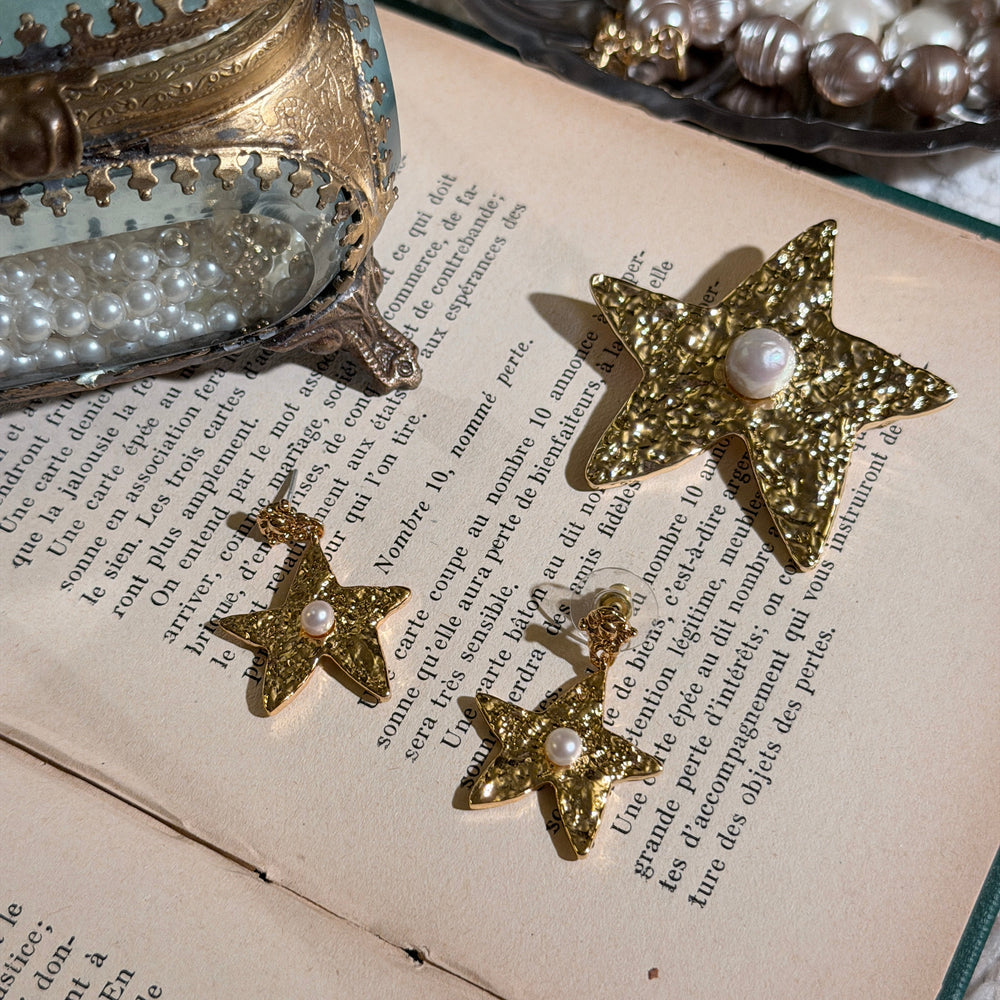 Pearl Starfish Earring