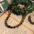 Tiger's Eye and Silver Obsidian Necklace