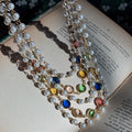 Vintage Style Multiple Gems Necklace