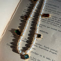 Vintage Style Multiple Gems Pearl Necklace