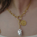 Antique Coin Baroque Necklace