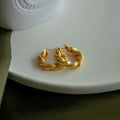 Twisting Gold Hoop Earring