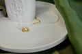 Folding Heart Pearl Necklace