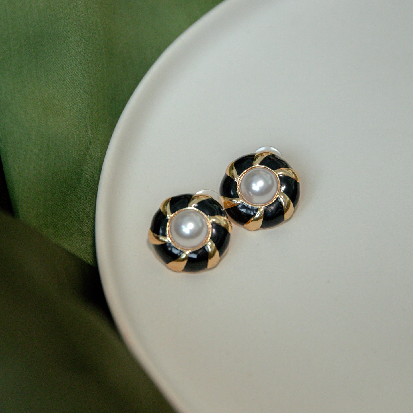 Twisty Enamel Earring